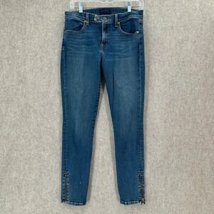 Ramy Brook Kate Jeans Size 29 Blue Wash Zip Ankle Skinny Fit Stretch